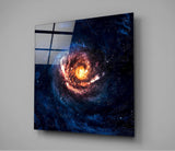 Space Red Infinity Glass Wall Art