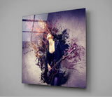 Woman and Guitar Glass Wall Art