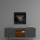 Da Vinci Style Butterfly Glass Wall Art