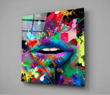 Colored Lips Glass Wall Art