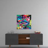 Colored Lips Glass Wall Art