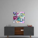 Abstract Snail Shells Glass Wall Art