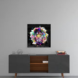 Colored Fury of the Lion Glass Wall Art