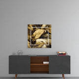 Gold Leaf Glass Wall Art