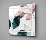 Scandinavian Style Leaves Glass Wall Art