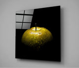 Yellow Apple Glass Wall Art