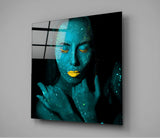 Emerald Woman Glass Wall Art