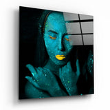 Emerald Woman Glass Wall Art