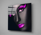 Pink Lashes Glass Wall Art