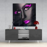 Pink Lashes Glass Wall Art