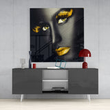 Yellow Lashes Glass Wall Art