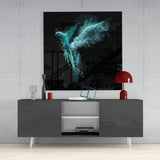 Luminous Wings Glass Wall Art