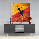 Dance of Shadows Glass Wall Art