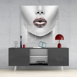 Lips Glass Wall Art