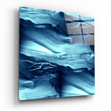 Abstract Waves Glass Wall Art