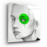 Green Look Glass Wall Art