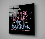 “Dream Big” Glass Wall Art