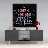 “Dream Big” Glass Wall Art