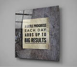 “Big Results” Glass Wall Art