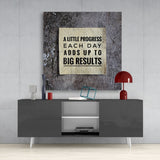 “Big Results” Glass Wall Art