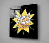 “Yes, You Can” Glass Wall Art