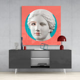 Female Face Sculpture Glass Wall Art | Insigne Art Design