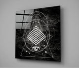 Lines of the Triangle Glass Wall Arts | Insigne Art Design