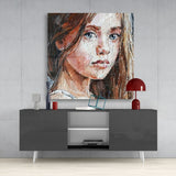 Girl Glass Wall Art | Insigne Art Design