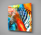 Zebra Glass Wall Art | Insigne Art Design