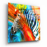 Zebra Glass Wall Art | Insigne Art Design