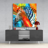 Zebra Glass Wall Art | Insigne Art Design