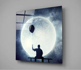 Full Moon Glass Wall Art | Insigne Art Design