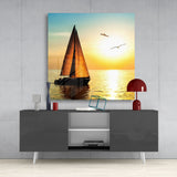 Sailboat Glass Wall Art | Insigne Art Design