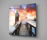 Lighthouse Glass Wall Art | Insigne Art Design