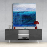 Shades of Blue Glass Wall Art | Insigne Art Design