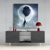 Full Moon Glass Wall Art | Insigne Art Design