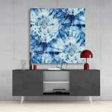 Blue Pattern Glass Wall Art | Insigne Art Design