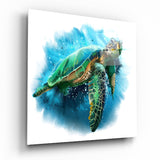 Caretta Caretta Glass Wall Art | Insigne Art Design