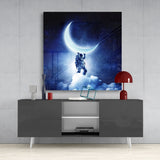 Moon Bearer Glass Wall Art | Insigne Art Design