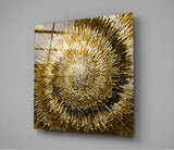 Yellow Spiral Glass Wall Art | Insigne Art Design