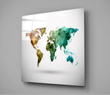 World Map Glass Wall Art | Insigne Art Design