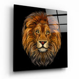 Lion Glass Wall Art | Insigne Art Design