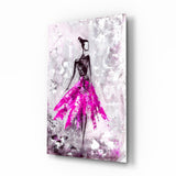 Femme (rose) Impression sur verre