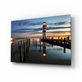 Lighthouse Glass Wall Art