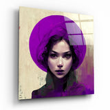 Purple Hat Glass Wall Art  || Designer Collection | Insigne Art Design