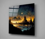 Lost City Glass Wall Art  || Designer Collection | Insigne Art Design