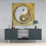 Ying Yang Glass Wall Art  || Designer Collection | Insigne Art Design