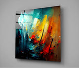 Collapsed City Silhouette Glass Wall Art  || Designers Collection | Insigne Art Design