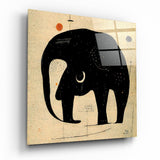 Arte de pared de vidrio de Elefante de Wassily