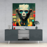 The Monkey Glass Wall Art  || Designer Collection | Insigne Art Design